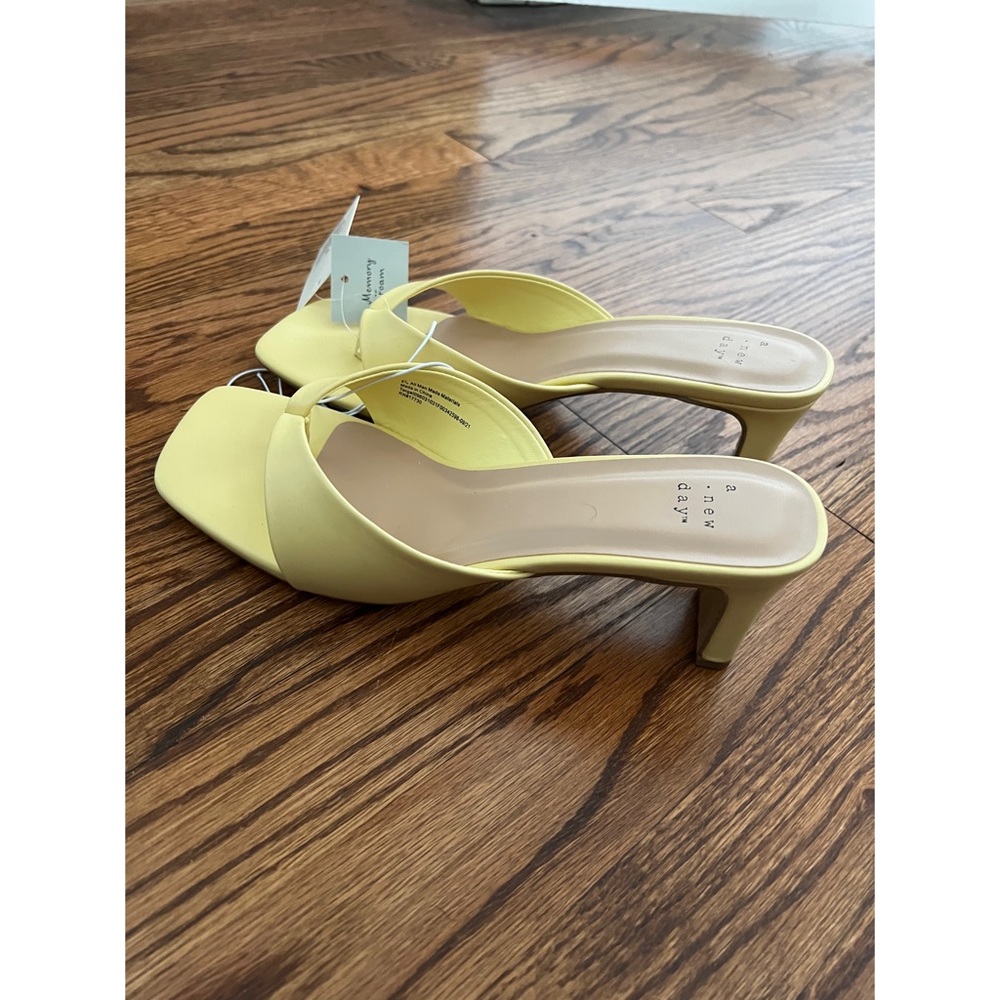 Target Yellow Sandals with Heel NWT